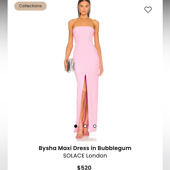 Solace London gown slit down middle in red size 2 - Picture 4 of 7